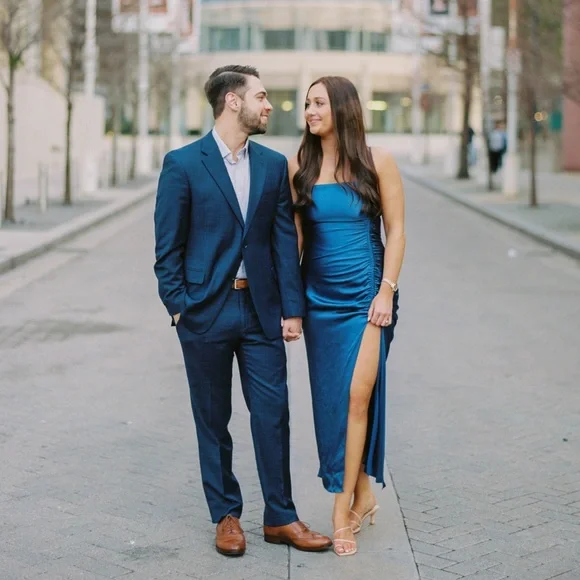 Shona Joy Thalia Bias Dress Aegean Blue - 8 - Picture 3 of 3